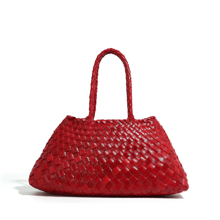 Handcrafted Woven Leather Tote Kalsten