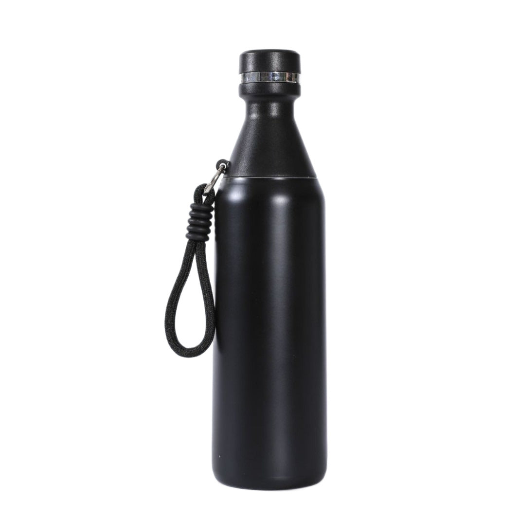 Ladies insulated stainless steel drinking bottle with practical carrying handle Kalsten