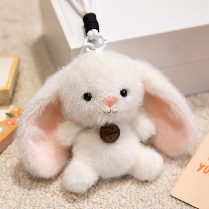 Plush Sitting Piglet Comforter Toy with Embroidered Paw Charm and Pendant Kalsten