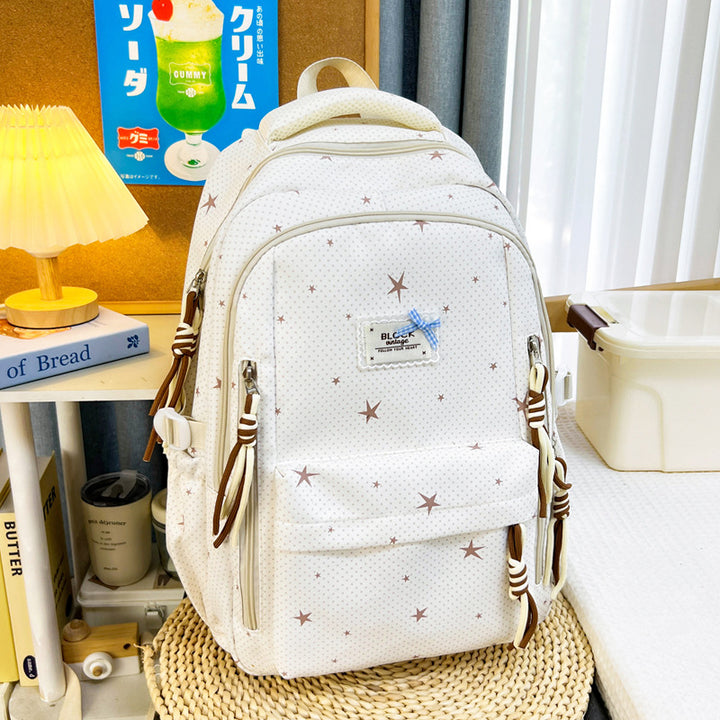 Stylish Star-Embellished Multi-Functional Backpack Kalsten