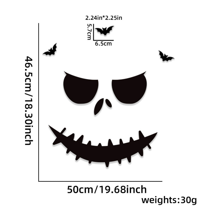 Large-format self-adhesive wall sticker spooky zombie with pumpkin silhouette