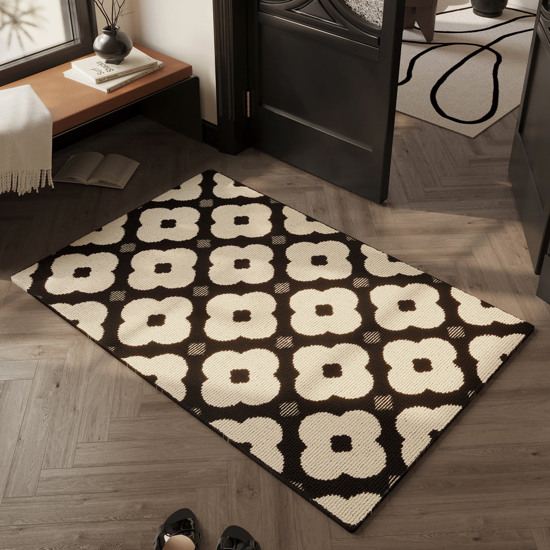 Floral Patterned Entrance Mat