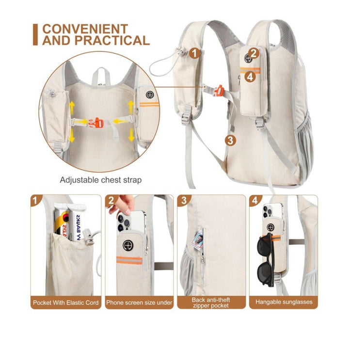 Ergonomic sling backpack with practical compartments and phone holder Kalsten