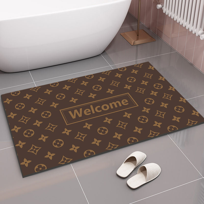 Fun Graphic Bath Mat for Bathroom