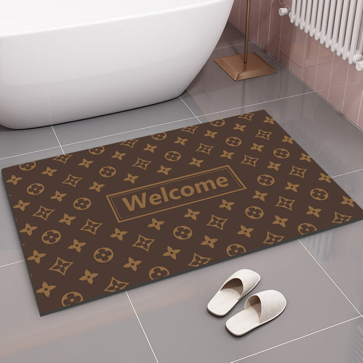 Modern Textured Bathroom Mat for Home