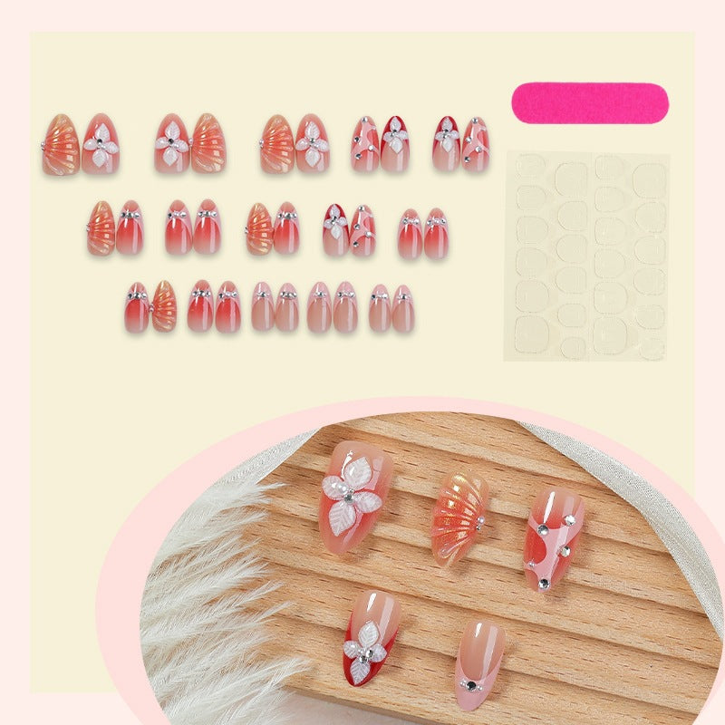 Artificial nail set with floral decorations Kalsten