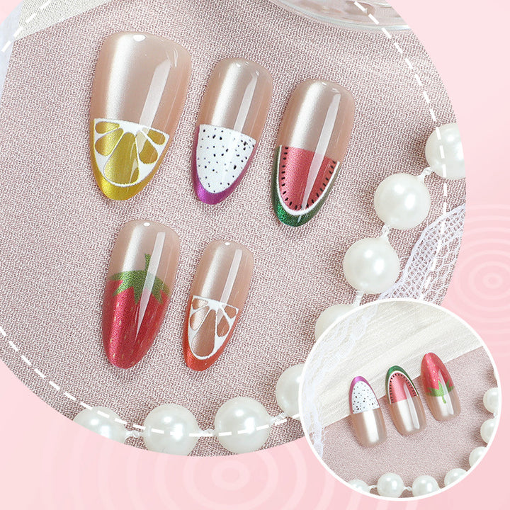 Fruit-Inspired Press-On Nail Art Set