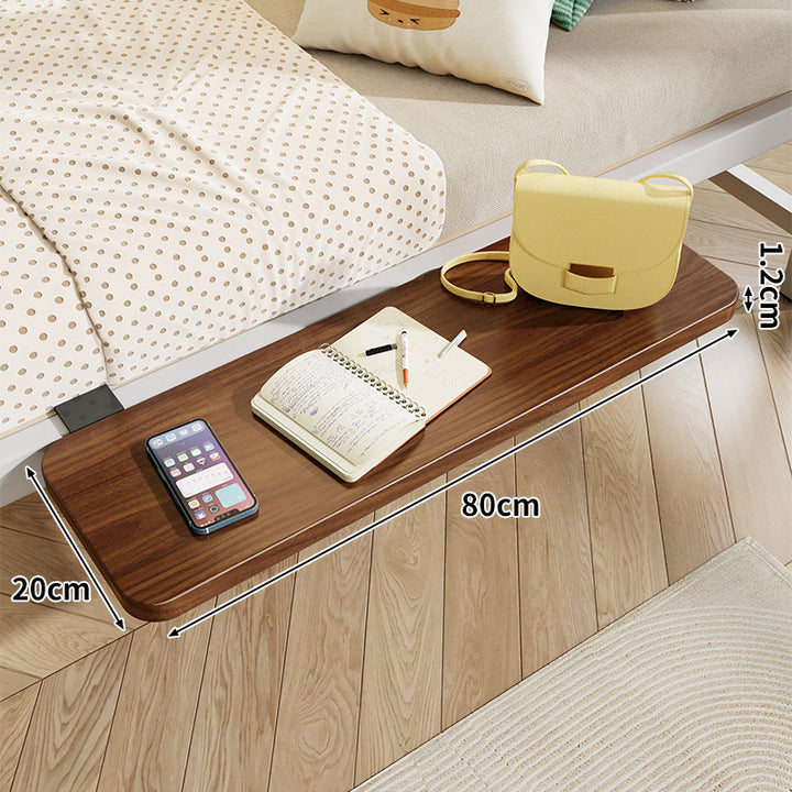Clamp-On Floating Bedside Shelf with Bamboo Top and Slim Profile