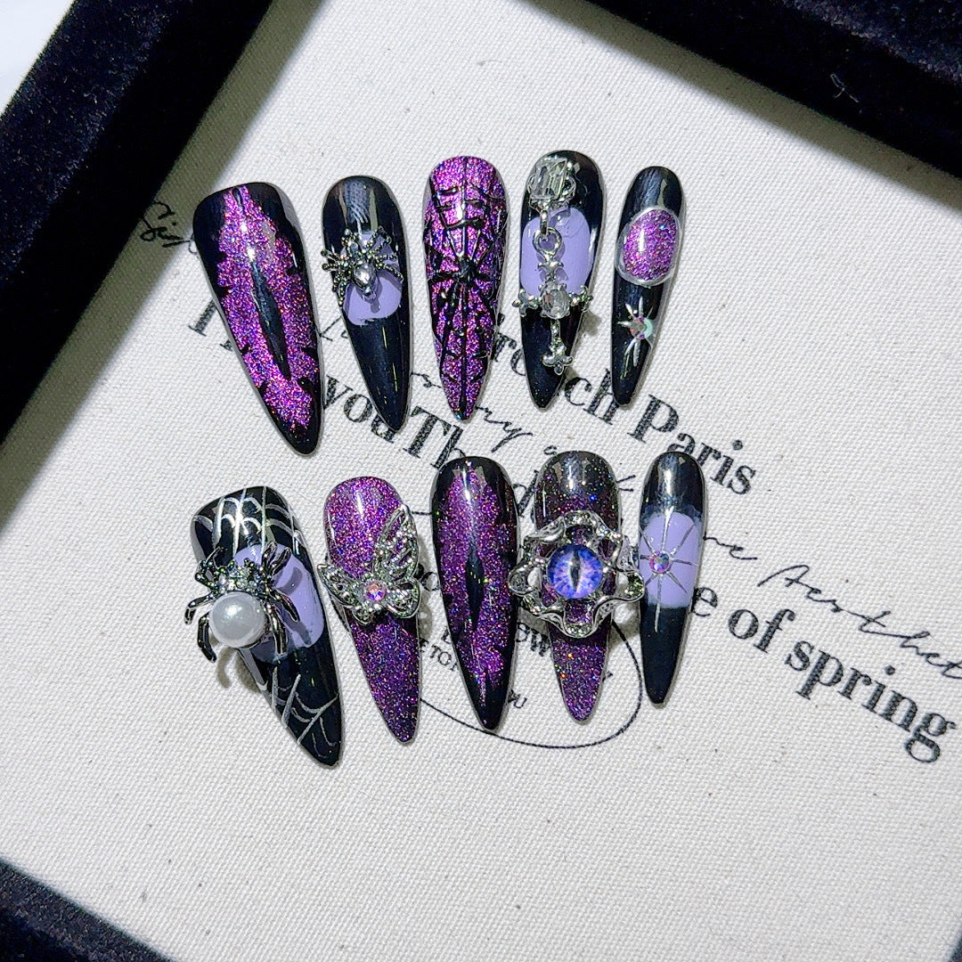 Gothic-Inspired Decorative Nail Art Tips