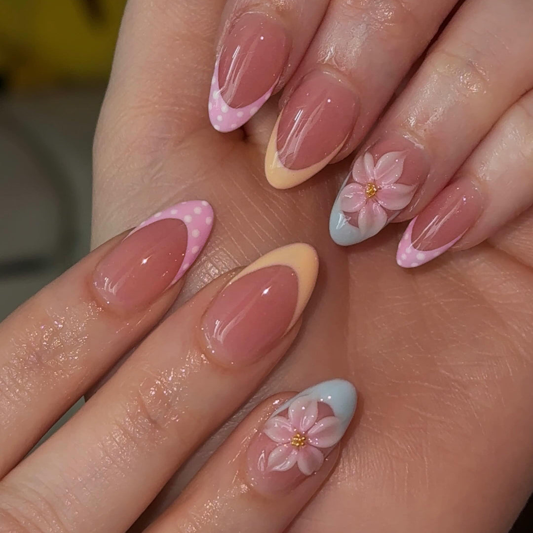 Artistic Floral Acrylic Nail Extensions Kalsten 1789915721