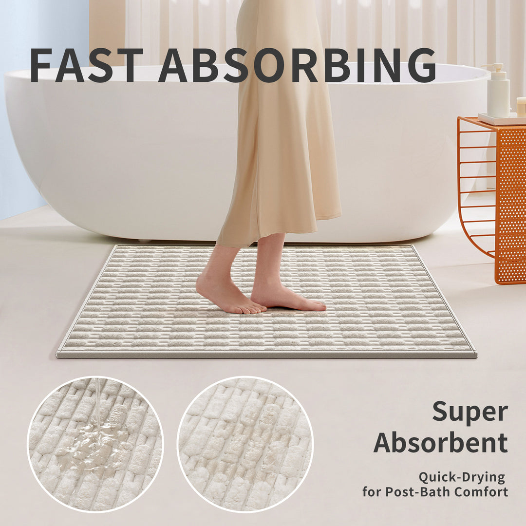 Absorbent Textured Bathroom Mat
