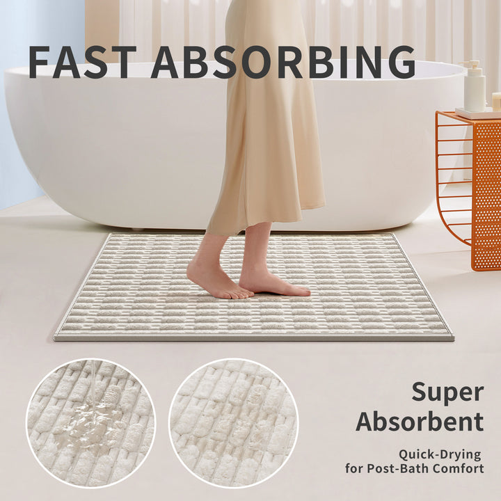Absorbent Textured Bathroom Mat