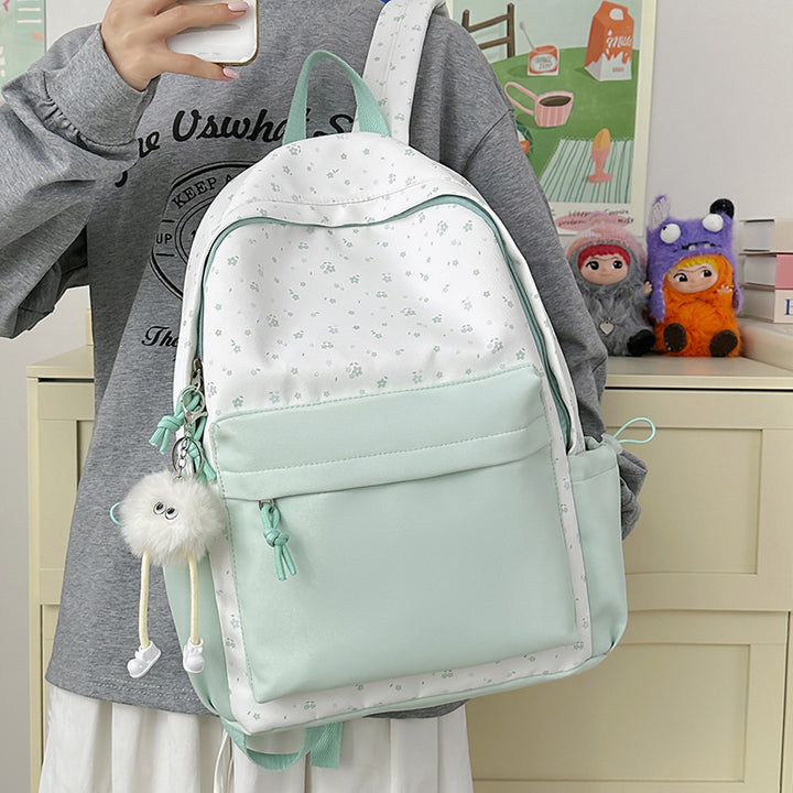 Mini backpack with floral design and practical organizer compartments Kalsten