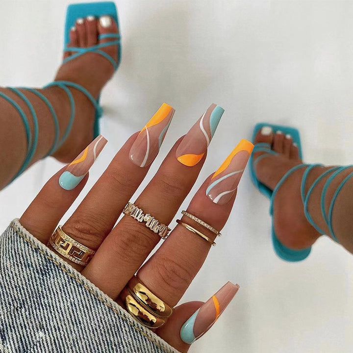 Artful Nail Art with Vibrant Color Gradients Kalsten