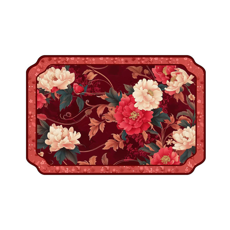 Artistic Floral Bathroom Mat