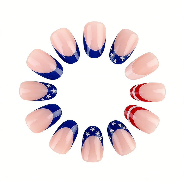 Artistic American Flag Nail Art Kalsten