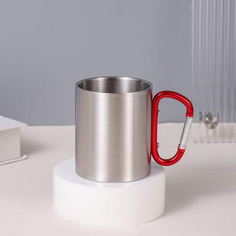 Women's Stainless Steel Coffee Mug with Carabiner Handle Kalsten