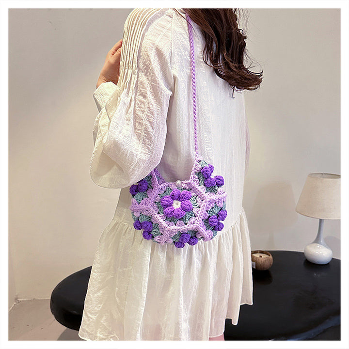 Handcrafted Floral Crochet Handbag