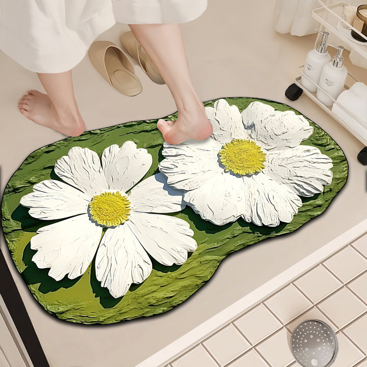 Luxurious Floral Design Bath Mat Kalsten