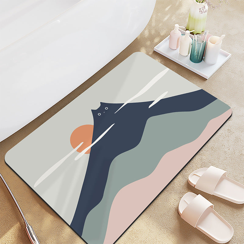 Motivational Display Bath Mat for Bathroom