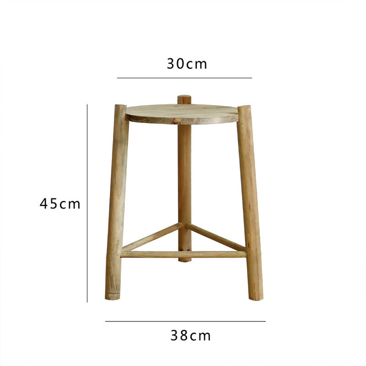 Rustic Wooden Stool Kalsten