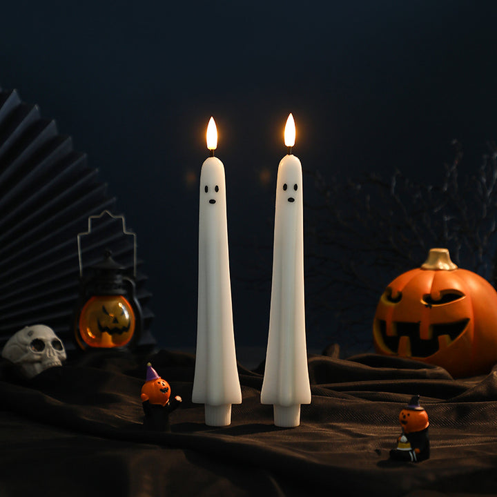 Halloween Tall Ghost Taper Candle Set