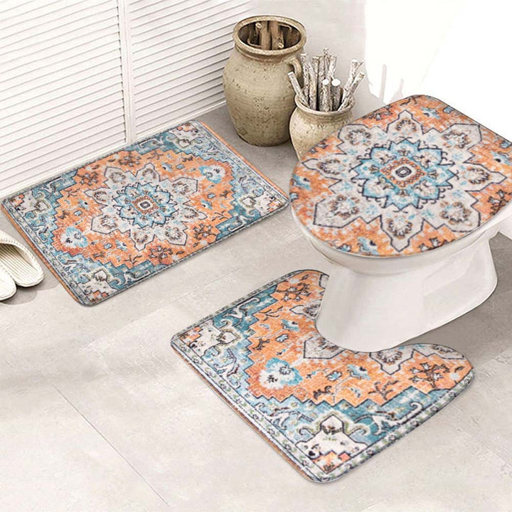 Vintage-Inspired Bath Mat Set