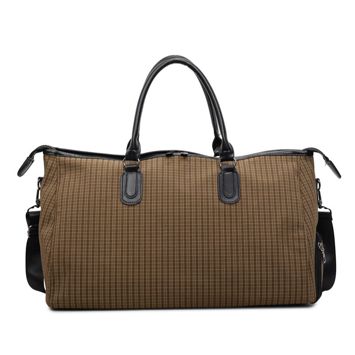 Sporty Travel Bag With Stylish Checkered Pattern Kalsten