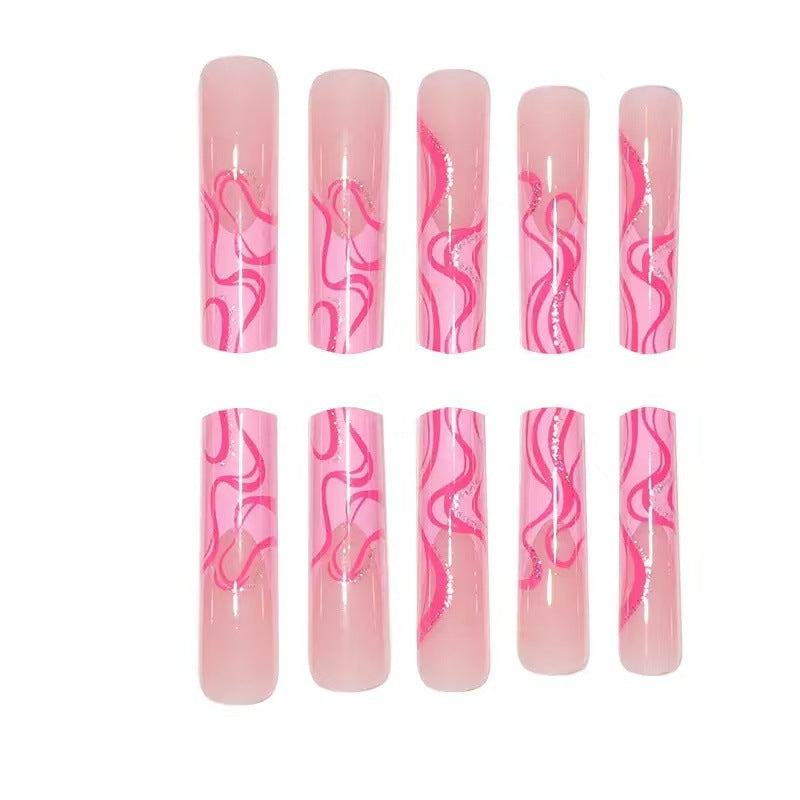 Trendy Abstract Nail Art Extensions