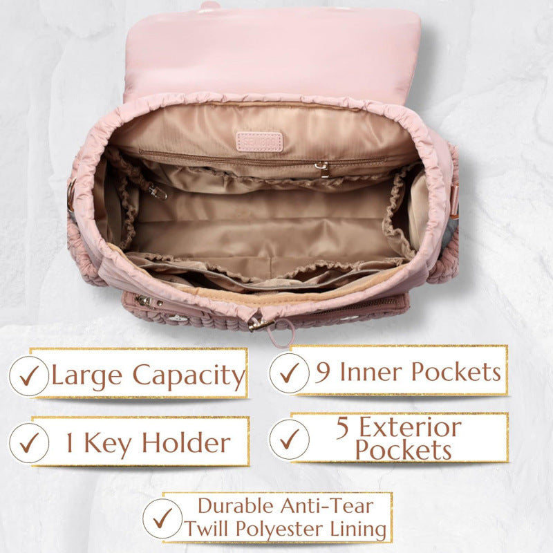 Padded backpack with braided design Kalsten