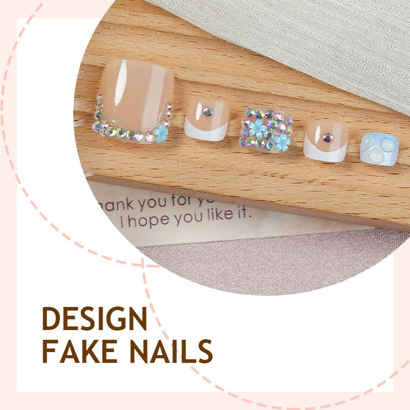 Artificial nail set with elegant 3D decorations Kalsten
