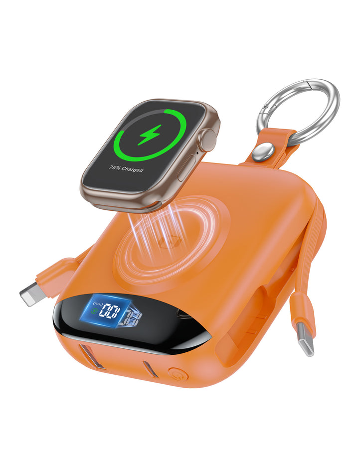 Portable inductive charger with integrated battery and LCD display Kalsten