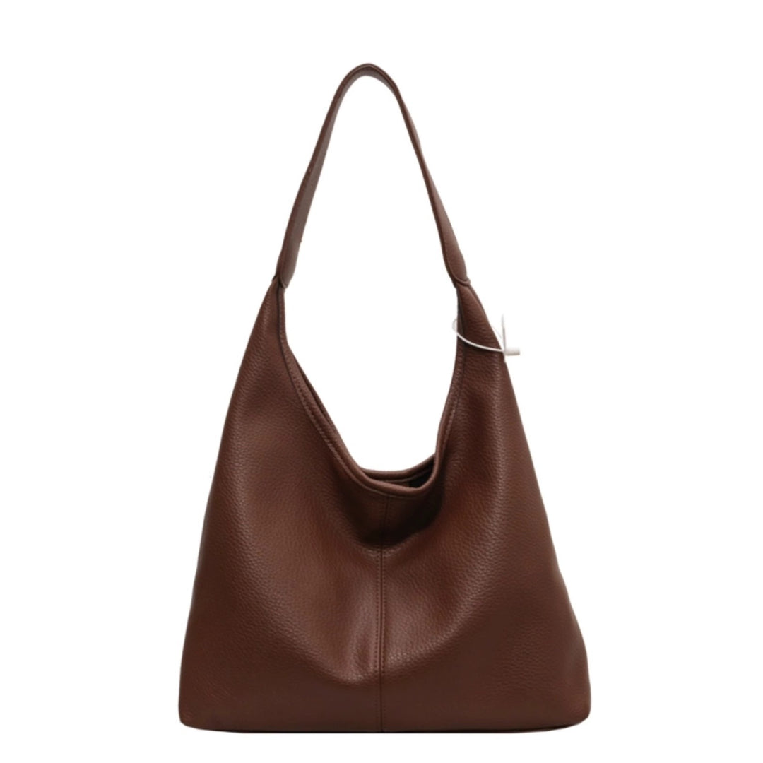 Elegant Soft Leather Hobo Bag Kalsten