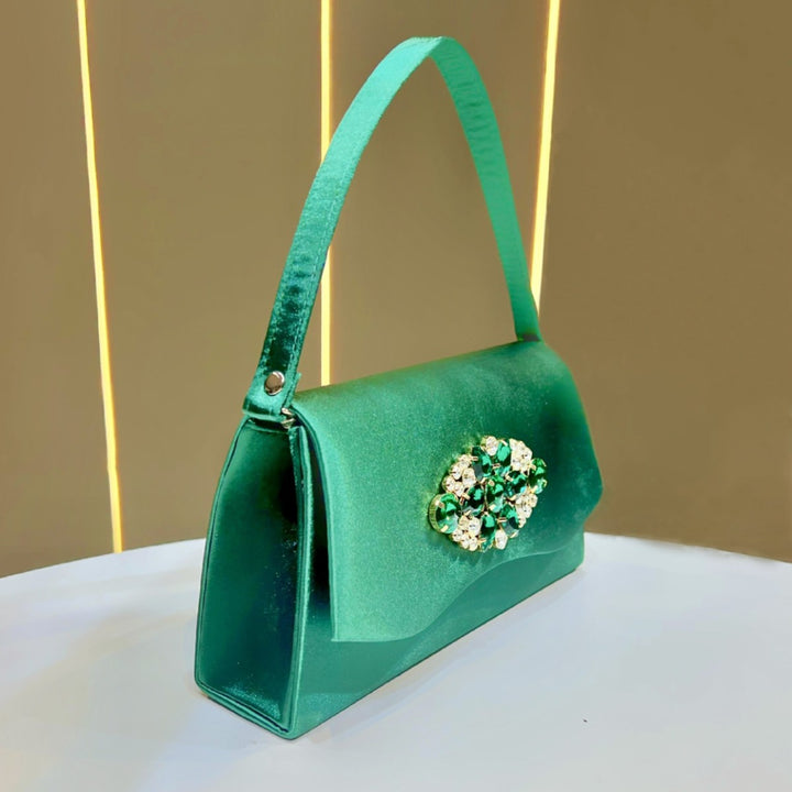 Elegant Rhinestone-Studded Evening Handbag