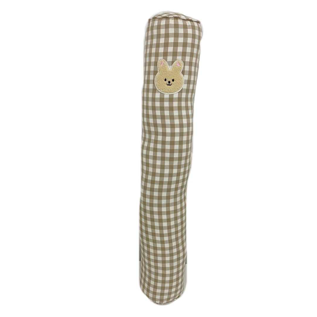 Long Gingham Nursery Bolster Pillow for Crib Support