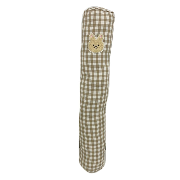 Long Gingham Nursery Bolster Pillow for Crib Support