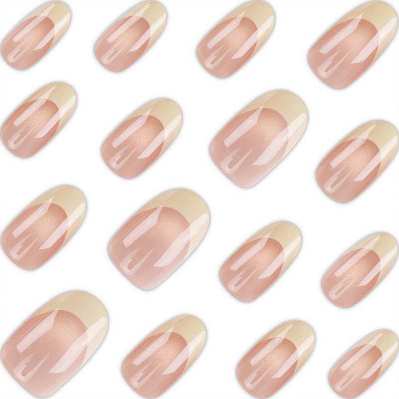 Glossy French Tip Press-On Nails Kalsten