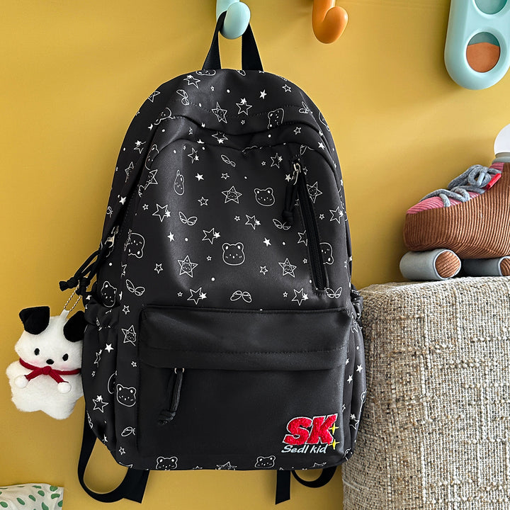Illustrated Character-Themed Backpack Kalsten