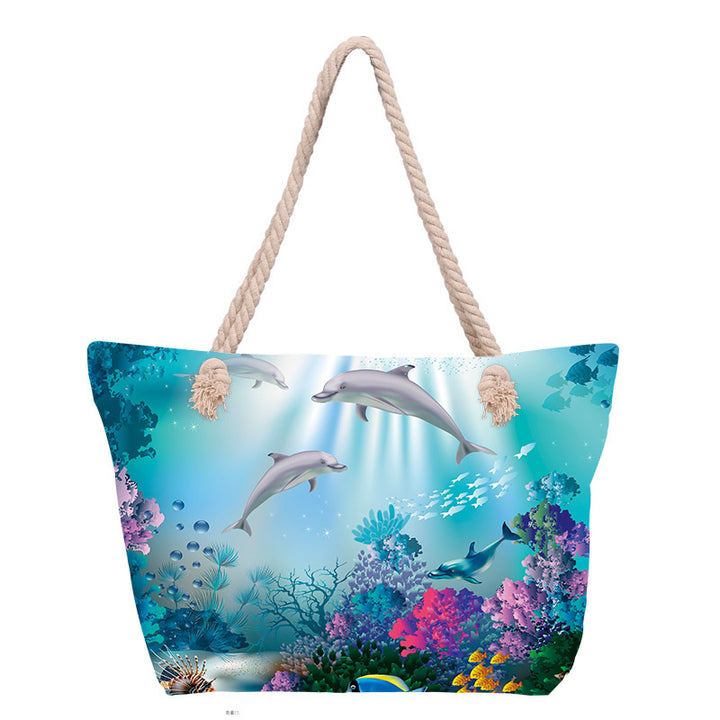 Beach bag with floral pattern Kalsten