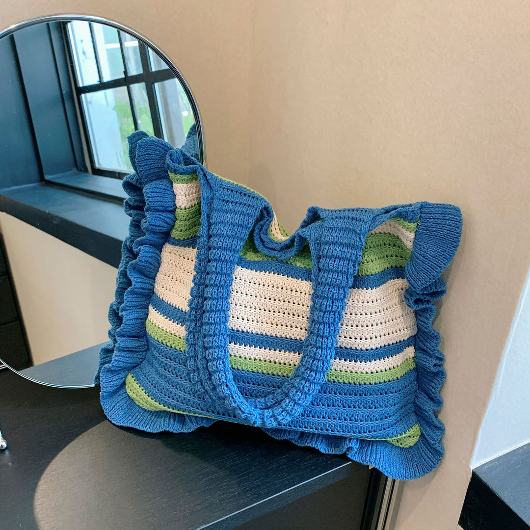 Ruffled Tote Bag