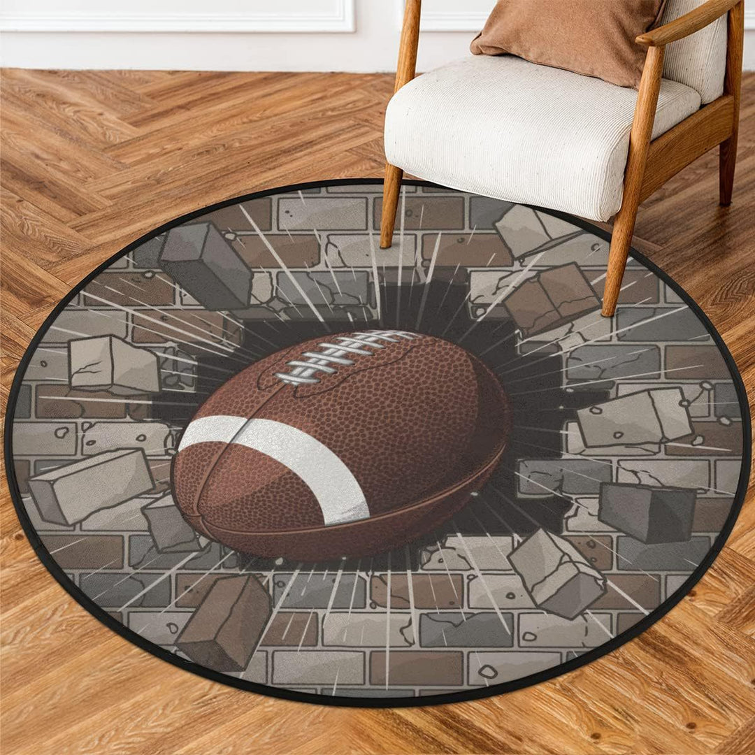 Football-Themed Area Rug Kalsten