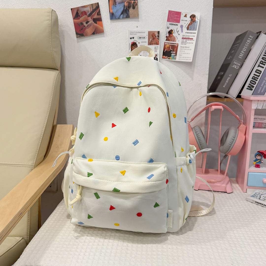 Stylish Multi-Color Polka Dot Backpack Kalsten