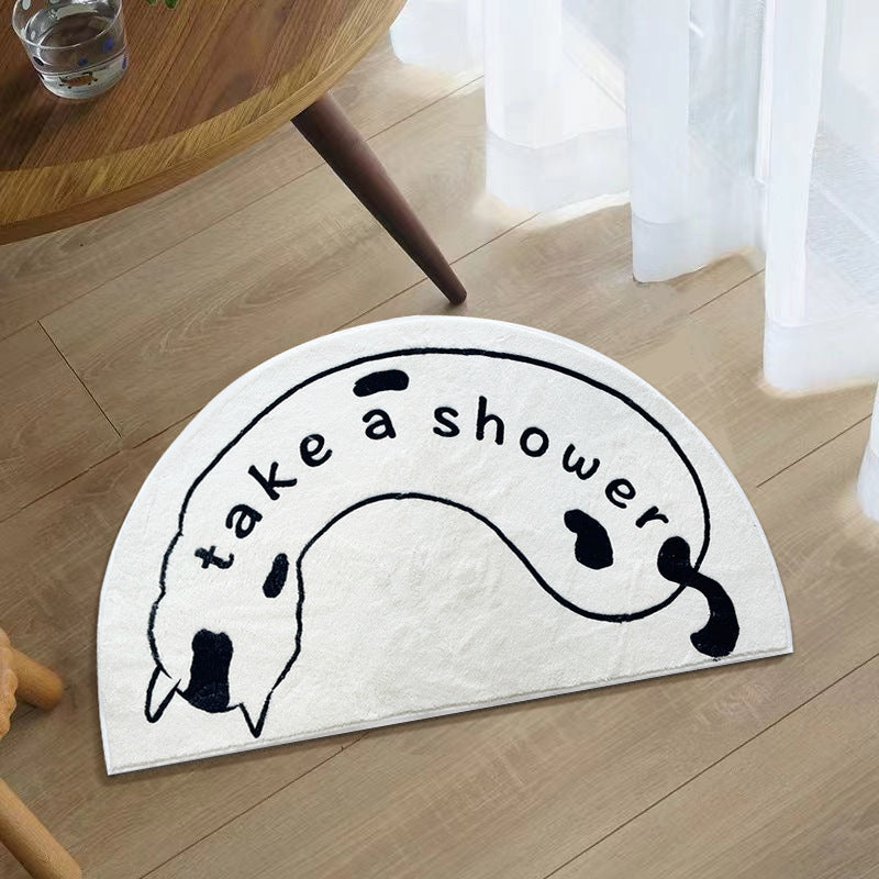 Artistic Shower-Themed Bath Mat
