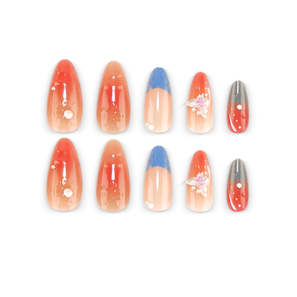 Artificial nails with intricate jewelry details Kalsten