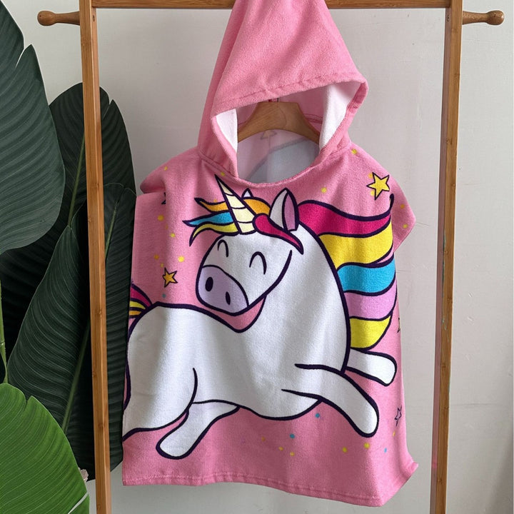 Kids' Shark-Themed Hooded Towel Poncho Kalsten