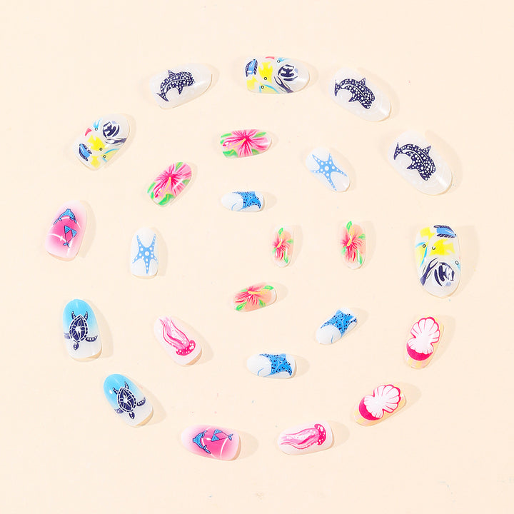 Tropical Ocean-Inspired Nail Art Set Kalsten