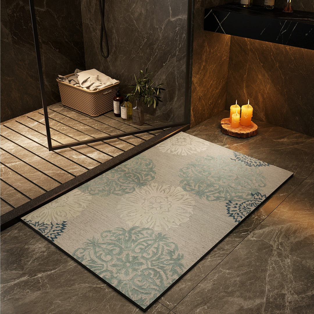Geometric Patterned Non-Slip Bath Mat Kalsten