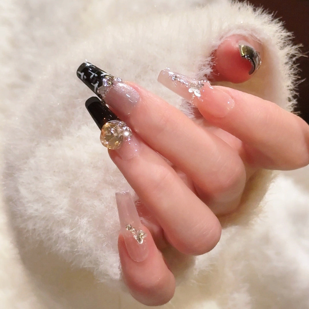 3D Embellished Press-On Nail Art Set Kalsten