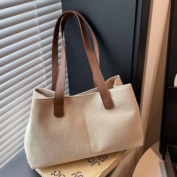 Elegant Structured Canvas Handbag