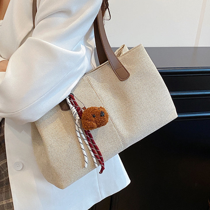 Elegant Structured Canvas Handbag
